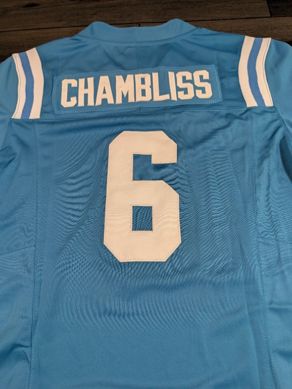 Trinidad Chambliss #6 Ole Miss Rebels Powder Blue Football Jersey Men's Small - Picture 3 of 4